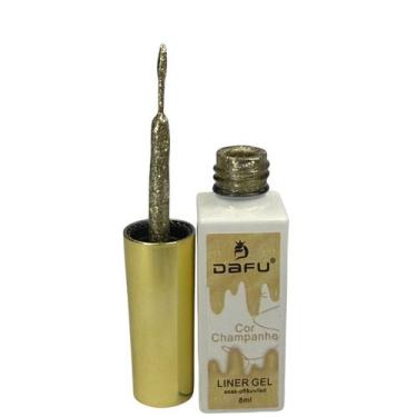Imagem de Esmalte Gel Liner Champanhe Ultra Fino Nail Art 8ml Dafu