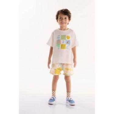 Imagem de Conjunto Infantil Menino Beiramar com Camiseta e Short Três e Já-Masculino