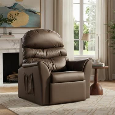 Imagem de Poltrona Hospitalar Reclinável do Papai com Encosto para Descanso Corano Marrom Sala Quarto Top Sofas