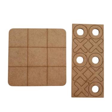 Imagem de Kit 10 Jogo da Velha em MDF 10cm Tabuleiro Brinquedo Presente Lembrancinha (MDF Cru)