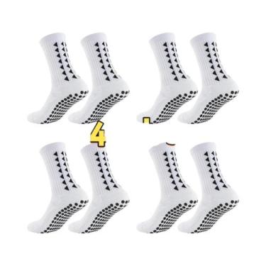 Imagem de Meias Esportivas Unissex 4 Pares Para Futebol, Rugby, Corrida E Exercí