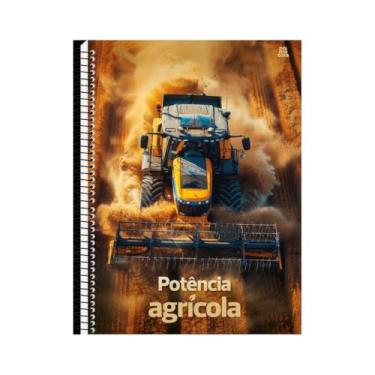 Imagem de Caderno Universitário Capa Dura 1 Matéria 160 Folhas – Tema Potência Agrícola, Papel Branco, Miolo Pautado, Formato Grande