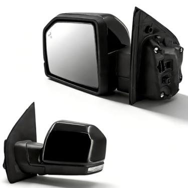 Imagem de FL3Z17683PC Espelho de alimentação duplo esquerdo de 16 + 4 pinos preto para Ford F150 2015-2018; Miror do lado do motorista com memória/aquecido/dobra elétrica/seta/lâmpada de poça/marcador lateral