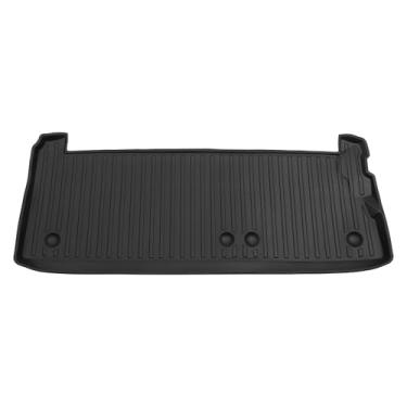 Imagem de Partuto Forro de carga Tapete de porta-malas traseiro porta-malas de carga para Toyota Sienna 7 assentos 2021-2024 TPE preto padrão listrado antiderrapante