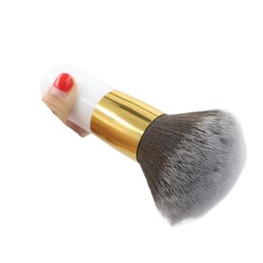 Imagem de Pincel grande de pó solto multifuncional pincel de blush pincéis de maquiagem base primária pincéis cosméticos (branco)