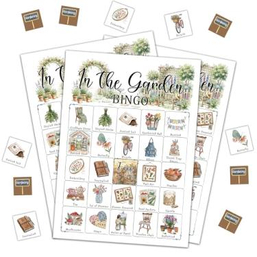 Imagem de DRWJPAT Jogo de bingo de jardim, jogos de festa de Páscoa feliz para adultos, cartões de jogo de bingo de coelho fofo para atividades de amigos em família em grupo grande, suprimentos de decoração de