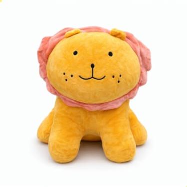 Imagem de Bichinhos De Pelúcia Selva Safari Com Lacinho Coração Bordado No Pé Brinquedo Decoração 30Cms (Leão) (Leão Baby 30cm)