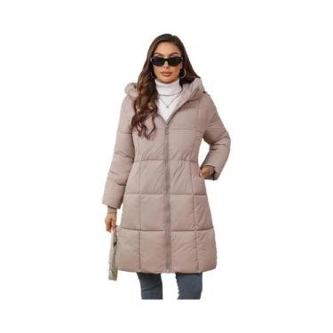 Imagem de Parka Feminina Longa De Algodão Com Isolamento Térmico Para Outono E I