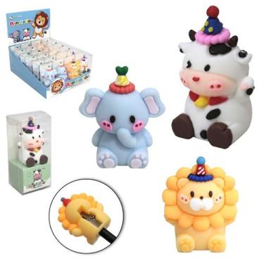 Imagem de Apontador Escolar Bichinho Inter Paper DP Play kit 2 pçs