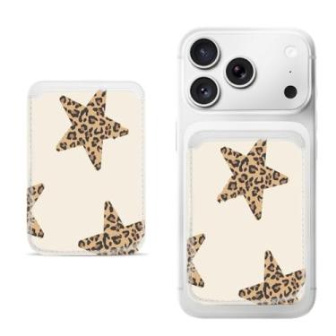 Imagem de Suporte de cartão magnético para iPhone, capa fina de couro PU, capa traseira para cartão, acessório de telefone fofo