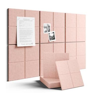 Imagem de Fluxynara Quadro de avisos grande de feltro 91 cm x 61 cm Alternativo para quadro de cortiça - Pacote com 6 com 40 abas adesivas removíveis seguras, quadros de cortiça para paredes, quadro de cortiça