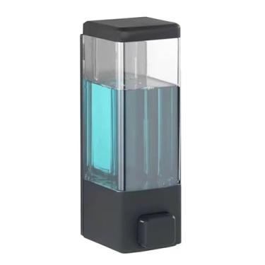 Imagem de suporte dispenser de parede 350ml plástico、dispenser de álcool gel para parede、suporte de saboneteira multifuncional (Preto)