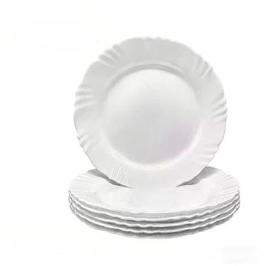 Imagem de Conjunto de pratos rasos de vidro – Combinando elegância com alta durabilidade, adequado para uso diário, refeições em família e buffets. (4 unidades)