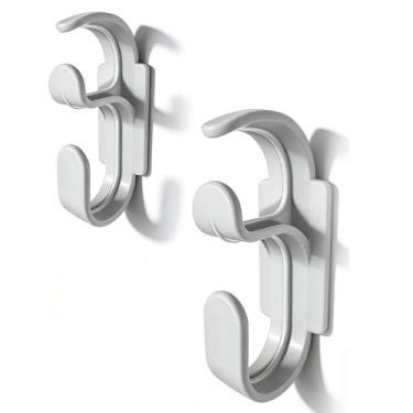 Imagem de 2 peças de suporte de mangueira para cama CPAP, gancho de tubo universal, organizador de cabeceira com gancho antiderrapante para cabeceira, branco