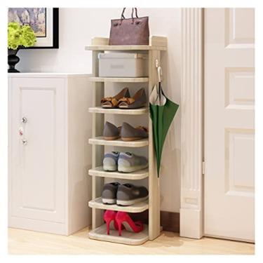Imagem de Organizador de sapatos, prateleira de armazenamento, sapateira independente de 7 níveis, armário de sapatos de chão para quarto, sala de estar, corredor, sapateira, sapateira, sapateira (cor: B