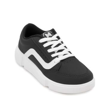 Imagem de Tênis Casual Menino Infantil Molekinho Moderno (Preto/Branco, BR, Criança de 4 a 8 anos, Numérico, 32)