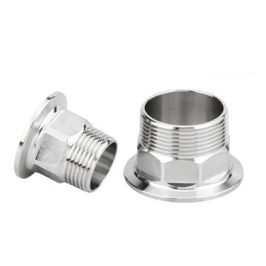 Imagem de Hex 1/10.2 cm 3/20.3 cm 1/5.1 cm 3/10.2 cm 2.5 cm 1-1/5.1 cm 5.1 cm BSPT macho x 1.3 cm 3.8 cm 5.1 cm conector de encaixe de tubulação 304 316L aço inoxidável (304 DN8 64 cm. 316)