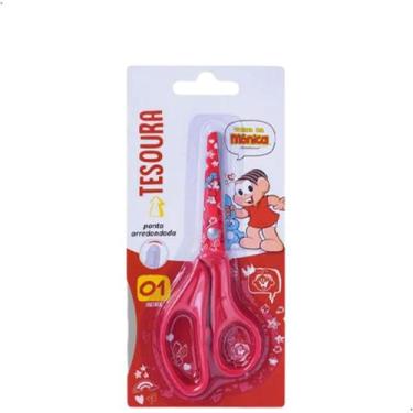 Imagem de Tesoura Escolar Infantil Turma da Mônica Lyke Ponta Arredondada 13cm P