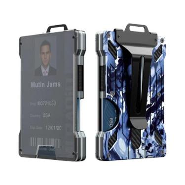 Imagem de Carteira Slim Masculina Com RFID, Capacidade Para 15 Cartões, Clipe De