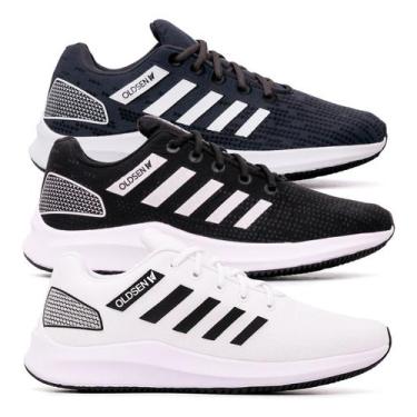 Imagem de Kit 3 tênis Esportivos Masculino Unissex Academia Caminhada Corrida Co