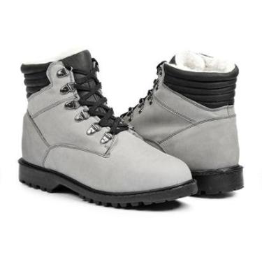 Imagem de Bota Oslo Bremen para Neve em Couro Forrada com Lã e Impermeável Masculina-Masculino