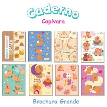 Imagem de Caderno Brochura Grande Capivara 96 Folhas Capa Dura Menina - Nova Cad