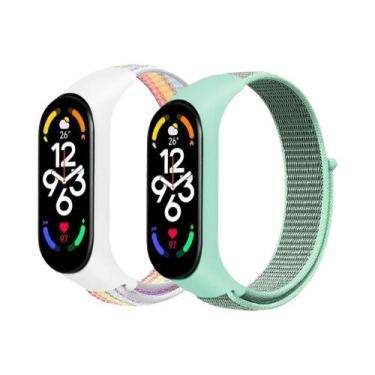 Imagem de Correias De Substituição De Nylon Ajustáveis para Xiaomi Mi Band 7 6 5