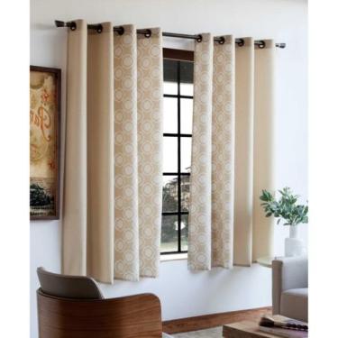 Imagem de Cortina 2,00x1,80m Luna Bege Linha Combinada Sultan