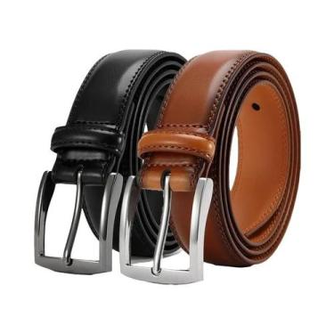 Imagem de Cinto De Couro Masculino plus Size Com Fivela De Agulha, Casual E Mode