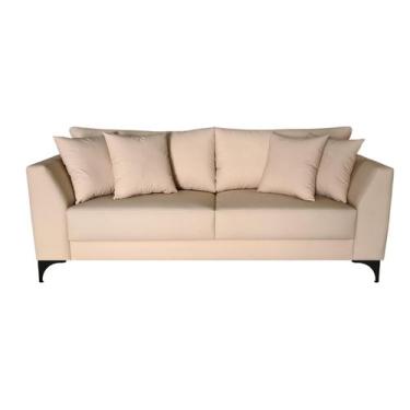 Imagem de Sofá Pierri Pé Aço Preto Tecido Acquablock Medida 210cm - 4R Estofados