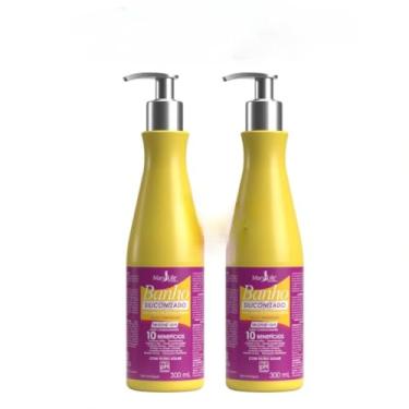 Imagem de Kit 2 Unidades Creme de pentear Banho Siliconizado 10 Benefícios Com Filtro Solar 300mL Mary Life