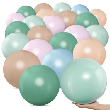 Imagem de Bolas de praia infláveis MiniInflat Morandi Bulk 16 cm 12 unidades