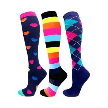 Imagem de Meias De Compressão Médicas Para Mulheres, 3 a 6 Pares, Meias Esportiv