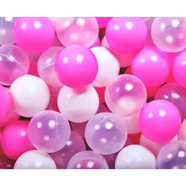 Imagem de Bolinhas para piscina nas cores rosa, pink e transparente com 100un - 