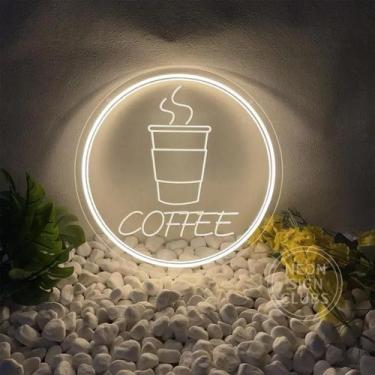 Imagem de placa de acrílico com Led neon personalizado - Coffe - NoBrand