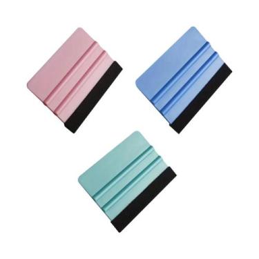 Imagem de Rodos De Feltro Ergonômicos Roxo E Azul-Petróleo (3 Peças)  Ferramenta