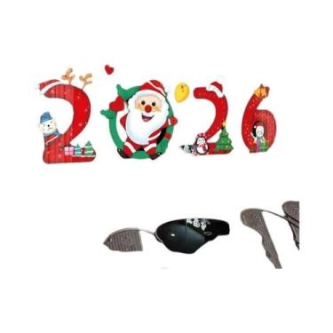 Imagem de Adesivo Estático De Natal E Ano Novo Para Decoração De Loja 2026 - joy