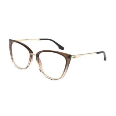 Imagem de Armação de Óculos Colcci Aretha C6125j0857 Marrom Translúcido Degradê cat1-Feminino