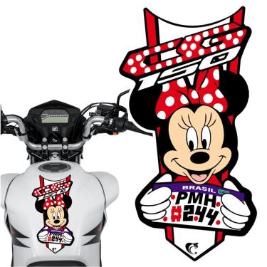 Imagem de Adesivo Faixa Gravata Sem Resina Moto Cg 150/160 Minnie Vermelho Cor Cg 150