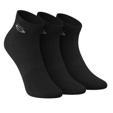 Imagem de Kit com 3 Meias masculina esportiva cano curto Selene, 39 a 43, Todas 