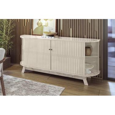 Imagem de Aparador Para Sala Buffet Mônaco Madetec - Calacata/Off White - NEW HA