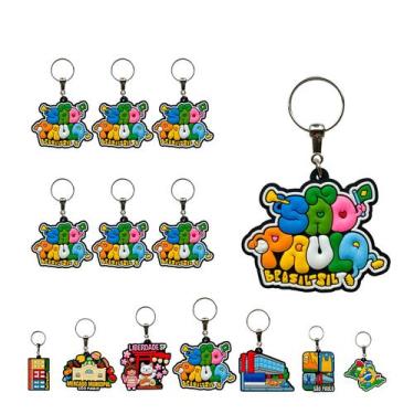 Imagem de 12 Chaveiros Turístico Letreiro Grafia São Paulo Brasil - Portal da 25