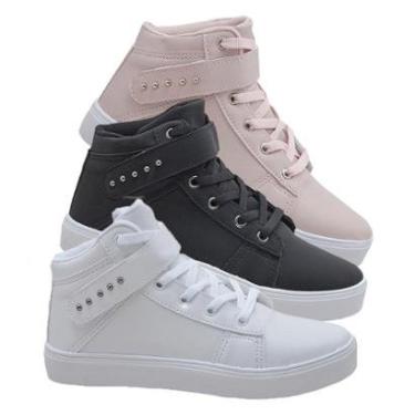 Imagem de Kit 3 Pares Botinha Casual Feminina Mulher FXB Conforto Estilo Macio-Feminino
