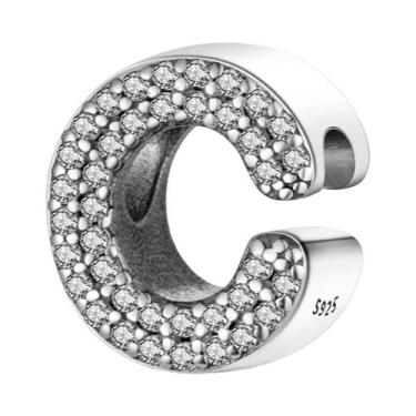 Imagem de Pulseira De Prata 925 Com Berloques De 26 Letras Clássicas Para Mulher