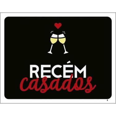 Imagem de Kit 3 Placas Recem Casados 36X46 - Sinalizo
