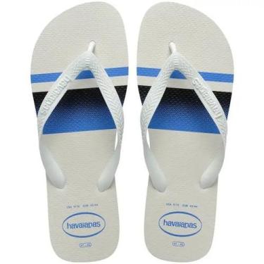 Imagem de Chinelo Havaianas Masculino Top Basic Lançamento, Branco, 41/42