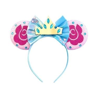 Imagem de Tiara De Orelhas Do Mickey E Da Minnie Com Laços De Lantejoulas, Acess