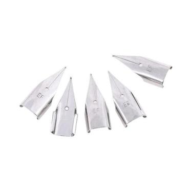 Imagem de Conjunto De Pontas De Caneta-tinteiro Em Aço Inoxidável Prateado De 0,