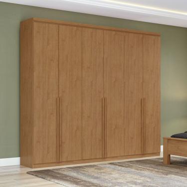 Imagem de Guarda Roupa Alonzo 6 Portas Lopas Amendoa Clean