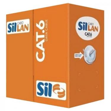 Imagem de Cabo De Rede/Informatica Sil 4 Pares Cat6E Cinza Com 305M, Azul